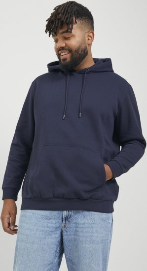 Jack & Jones BRADLEY Hoodie Navy Blazer - Puloverji & jopice - Moški Puloverji & Jopice za Močnejše Postave