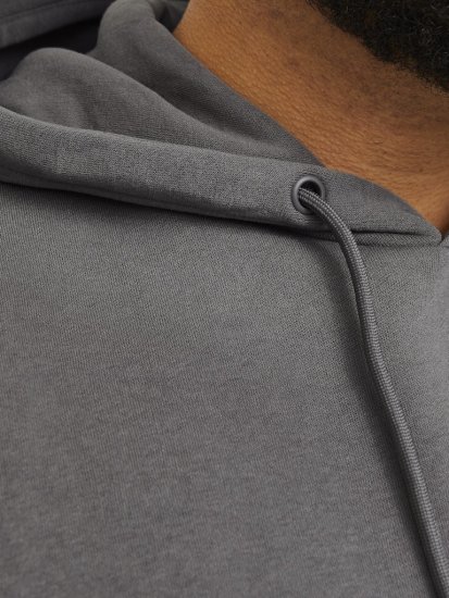 Jack & Jones BRADLEY Hoodie Grey - Puloverji & jopice - Moški Puloverji & Jopice za Močnejše Postave