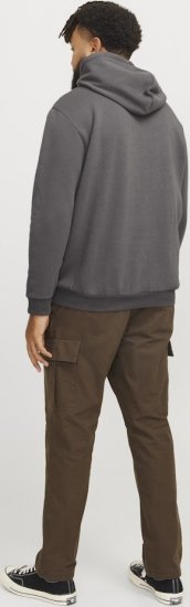 Jack & Jones BRADLEY Hoodie Grey - Puloverji & jopice - Moški Puloverji & Jopice za Močnejše Postave