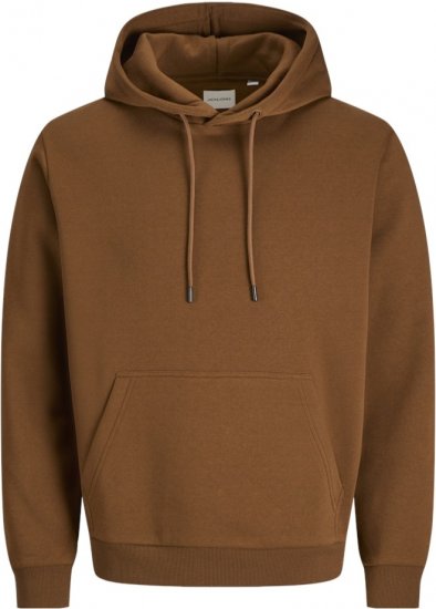 Jack & Jones BRADLEY Hoodie Brown - Puloverji & jopice - Moški Puloverji & Jopice za Močnejše Postave