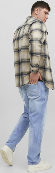 Jack & Jones MIKE JORIGINAL SQ 330 Jeans Blue Denim - Kavbojke & hlače - Moške Kavbojke in Hlače za Močnejše Postave