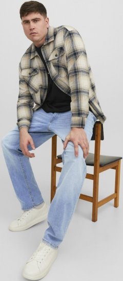 Jack & Jones MIKE JORIGINAL SQ 330 Jeans Blue Denim - Kavbojke & hlače - Moške Kavbojke in Hlače za Močnejše Postave