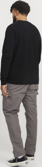 Jack & Jones HILL Knitted Sweater Black - Puloverji & jopice - Moški Puloverji & Jopice za Močnejše Postave
