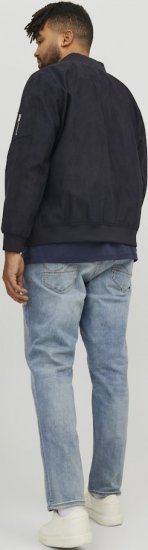 Jack & Jones ROCKY Faux Suede Bomber Jacket Jet Black - Jakne - Moške bunde za Močnejše Postave