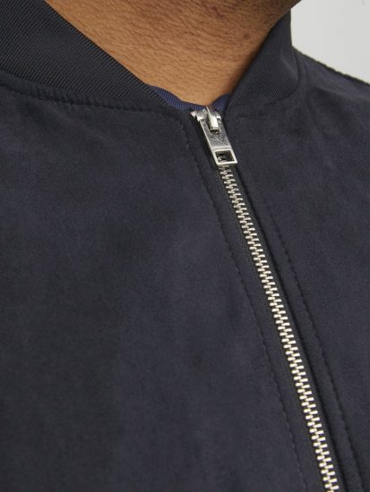 Jack & Jones ROCKY Faux Suede Bomber Jacket Jet Black - Jakne - Moške bunde za Močnejše Postave