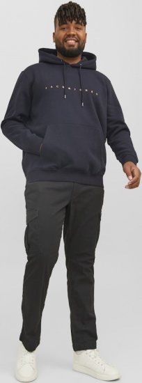 Jack & Jones STAR Hoodie Dark Navy - Puloverji & jopice - Moški Puloverji & Jopice za Močnejše Postave
