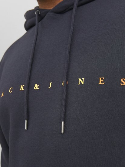 Jack & Jones STAR Hoodie Dark Navy - Puloverji & jopice - Moški Puloverji & Jopice za Močnejše Postave