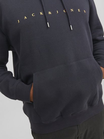 Jack & Jones STAR Hoodie Dark Navy - Puloverji & jopice - Moški Puloverji & Jopice za Močnejše Postave