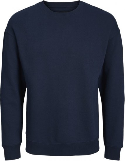Jack & Jones BRADLEY Sweatshirt Navy Blazer - Puloverji & jopice - Moški Puloverji & Jopice za Močnejše Postave