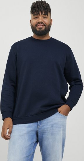 Jack & Jones BRADLEY Sweatshirt Navy Blazer - Puloverji & jopice - Moški Puloverji & Jopice za Močnejše Postave