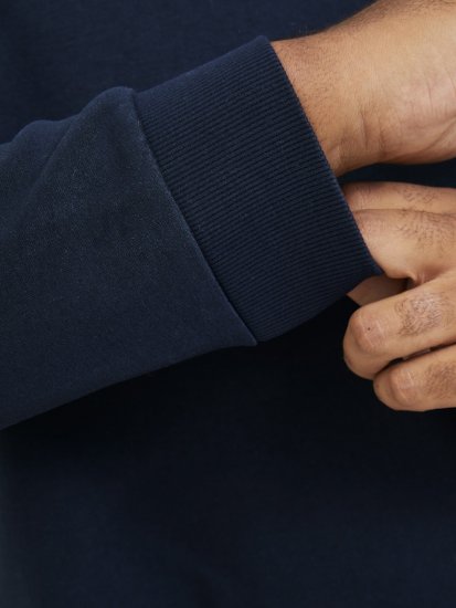 Jack & Jones BRADLEY Sweatshirt Navy Blazer - Puloverji & jopice - Moški Puloverji & Jopice za Močnejše Postave