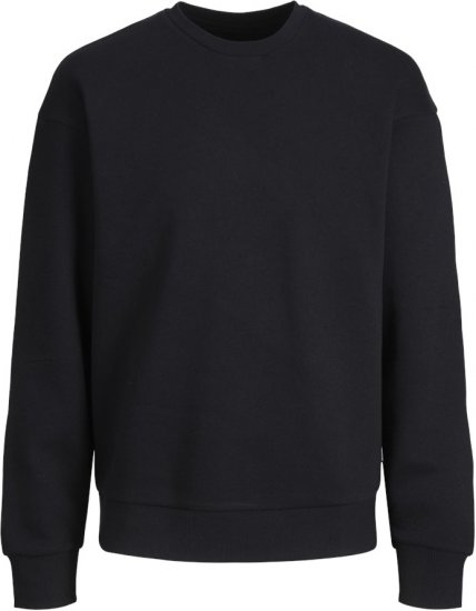Jack & Jones BRADLEY Sweatshirt Black - Puloverji & jopice - Moški Puloverji & Jopice za Močnejše Postave