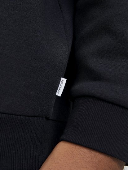 Jack & Jones BRADLEY Sweatshirt Black - Puloverji & jopice - Moški Puloverji & Jopice za Močnejše Postave