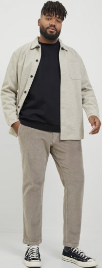 Jack & Jones BRADLEY Sweatshirt Black - Puloverji & jopice - Moški Puloverji & Jopice za Močnejše Postave