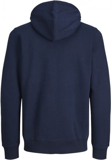 Jack & Jones BRADLEY Zip Hoodie Navy Blazer - Puloverji & jopice - Moški Puloverji & Jopice za Močnejše Postave