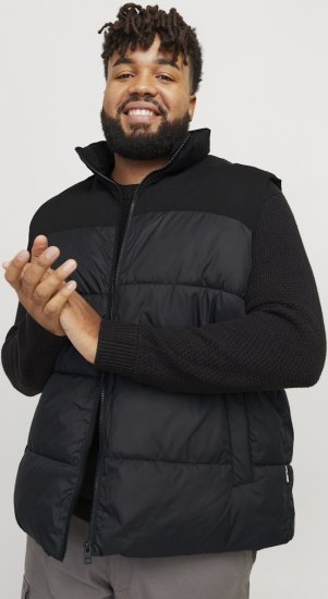 Jack & Jones MOON Bodywarmer Black - Jakne - Moške bunde za Močnejše Postave