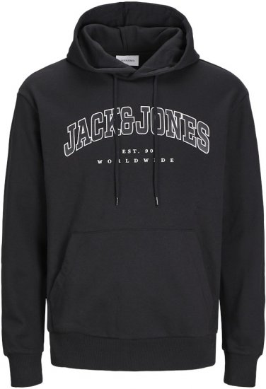 Jack & Jones CALEB Hoodie Black - Puloverji & jopice - Moški Puloverji & Jopice za Močnejše Postave