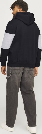Jack & Jones LEGACY 2 Color Hoodie Black - Puloverji & jopice - Moški Puloverji & Jopice za Močnejše Postave