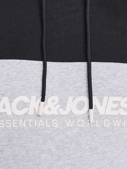 Jack & Jones LEGACY 2 Color Hoodie Black - Puloverji & jopice - Moški Puloverji & Jopice za Močnejše Postave