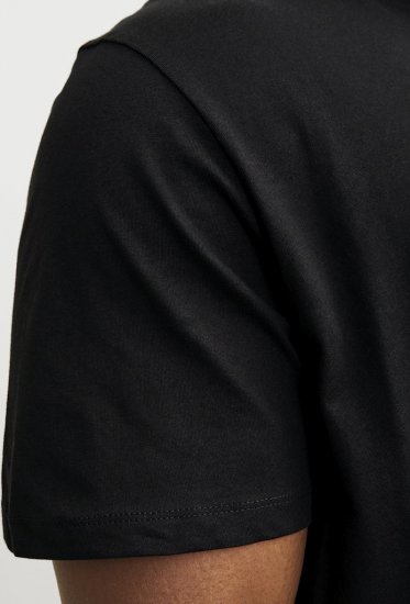 Jack & Jones JJEBRADLEY T-Shirt Black - Kratke Majice - Moške kratke majice za močnejše postave