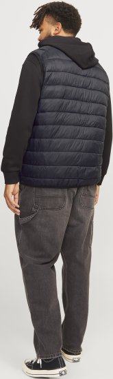 Jack & Jones SPRINT BODYWARMER With Collar Black - Jakne - Moške bunde za Močnejše Postave