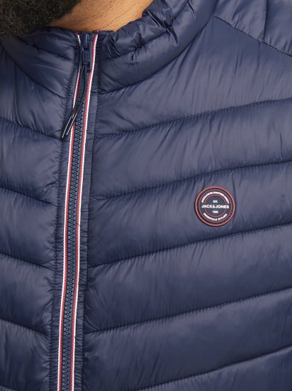 Jack & Jones SPRINT True Red Stitches BODYWARMER Navy Blazer - Jakne - Moške bunde za Močnejše Postave