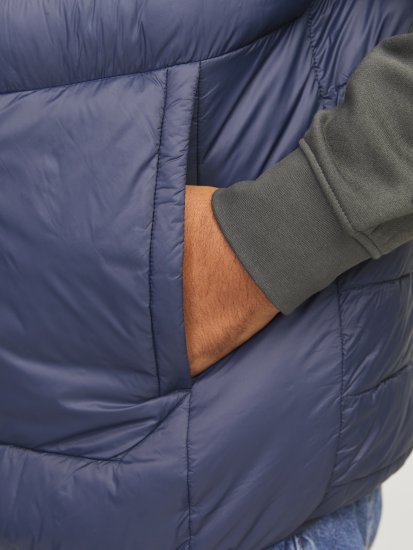 Jack & Jones SPRINT True Red Stitches BODYWARMER Navy Blazer - Jakne - Moške bunde za Močnejše Postave