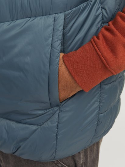 Jack & Jones SPRINT Black Blocking BODYWARMER With Collar Dark Turquoise - Jakne - Moške bunde za Močnejše Postave
