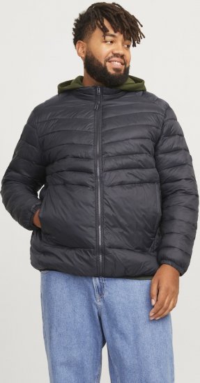 Jack & Jones SPRINT Quilted Collar Jacket Black - Jakne - Moške bunde za Močnejše Postave