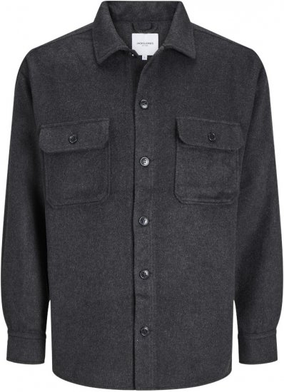 Jack & Jones BRADLEY OLLIE Overshirt LS Black - Srajce - Moške srajce za Močnejše Postave