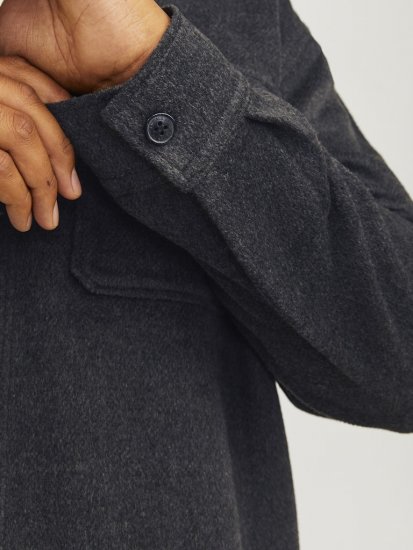 Jack & Jones BRADLEY OLLIE Overshirt LS Black - Srajce - Moške srajce za Močnejše Postave