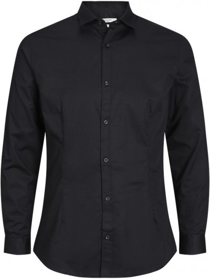 Jack & Jones ARMA LS Shirt Black - Srajce - Moške srajce za Močnejše Postave