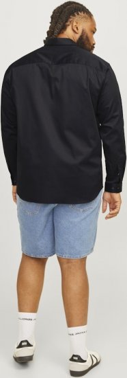 Jack & Jones ARMA LS Shirt Black - Srajce - Moške srajce za Močnejše Postave