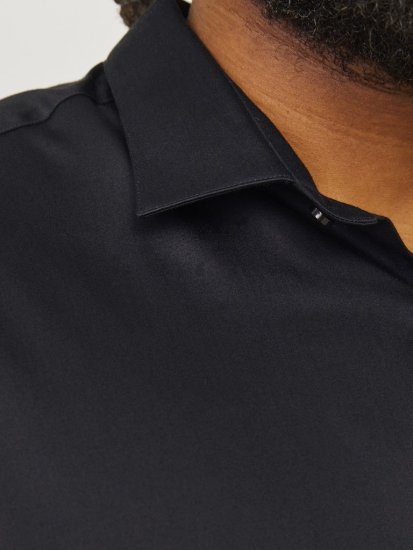 Jack & Jones ARMA LS Shirt Black - Srajce - Moške srajce za Močnejše Postave