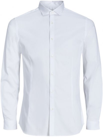 Jack & Jones ARMA LS Shirt White - Srajce - Moške srajce za Močnejše Postave