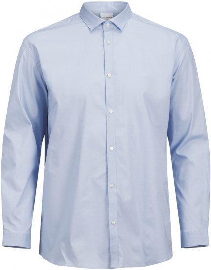 Jack & Jones ARMA LS Shirt Cashmere Blue - Srajce - Moške srajce za Močnejše Postave