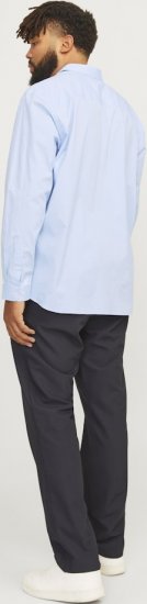 Jack & Jones ARMA LS Shirt Cashmere Blue - Srajce - Moške srajce za Močnejše Postave