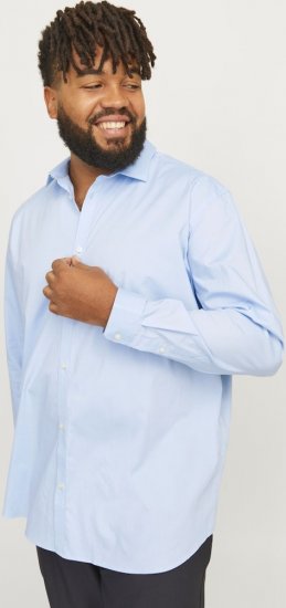 Jack & Jones ARMA LS Shirt Cashmere Blue - Srajce - Moške srajce za Močnejše Postave