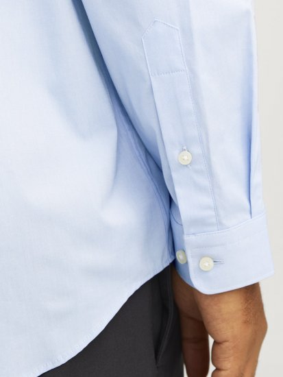 Jack & Jones ARMA LS Shirt Cashmere Blue - Srajce - Moške srajce za Močnejše Postave