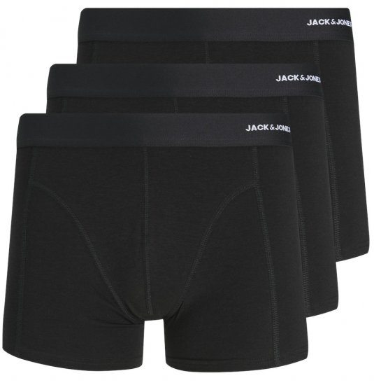 Jack & Jones BASIC BAMBOO Trunks 3-Pack Black - Spodnje perilo & kopalne hlače - Moško Spodnje Perilo za močnejše postave