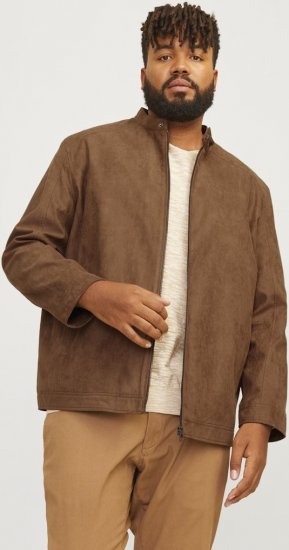 Jack & Jones DYLAN Clean Jacket Brown - Jakne - Moške bunde za Močnejše Postave
