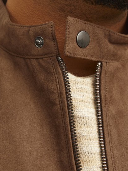 Jack & Jones DYLAN Clean Jacket Brown - Jakne - Moške bunde za Močnejše Postave
