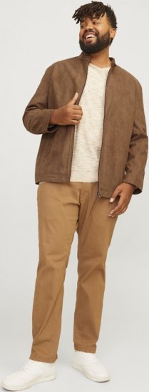 Jack & Jones DYLAN Clean Jacket Brown - Jakne - Moške bunde za Močnejše Postave