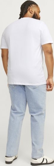 Jack & Jones CORP Logo Play 5 T-Shirt White - Kratke Majice - Moške kratke majice za močnejše postave