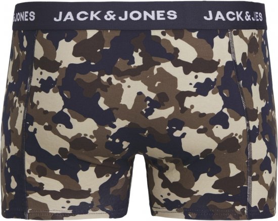 Jack & Jones JACCAMOFLAGE Trunks 3-Pack Navy Blazer - Spodnje perilo & kopalne hlače - Moško Spodnje Perilo za močnejše postave