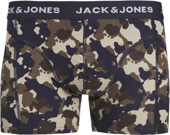 Jack & Jones JACCAMOFLAGE Trunks 3-Pack Navy Blazer - Spodnje perilo & kopalne hlače - Moško Spodnje Perilo za močnejše postave