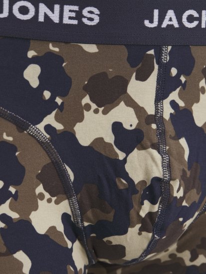 Jack & Jones JACCAMOFLAGE Trunks 3-Pack Navy Blazer - Spodnje perilo & kopalne hlače - Moško Spodnje Perilo za močnejše postave
