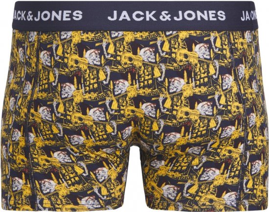 Jack & Jones SKULLROCK Trunks 3-Pack Navy Blazer - Spodnje perilo & kopalne hlače - Moško Spodnje Perilo za močnejše postave