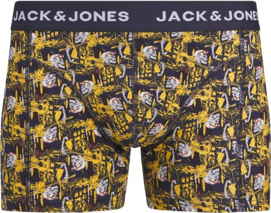 Jack & Jones SKULLROCK Trunks 3-Pack Navy Blazer - Spodnje perilo & kopalne hlače - Moško Spodnje Perilo za močnejše postave