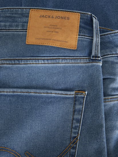Jack & Jones JJIMIKE JJICON I.K. SQ 027 Jeans Blue Denim - Kavbojke & hlače - Moške Kavbojke in Hlače za Močnejše Postave